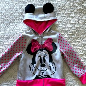 Size 4 Minnie Mouse hooded sweatshirt. Great condition